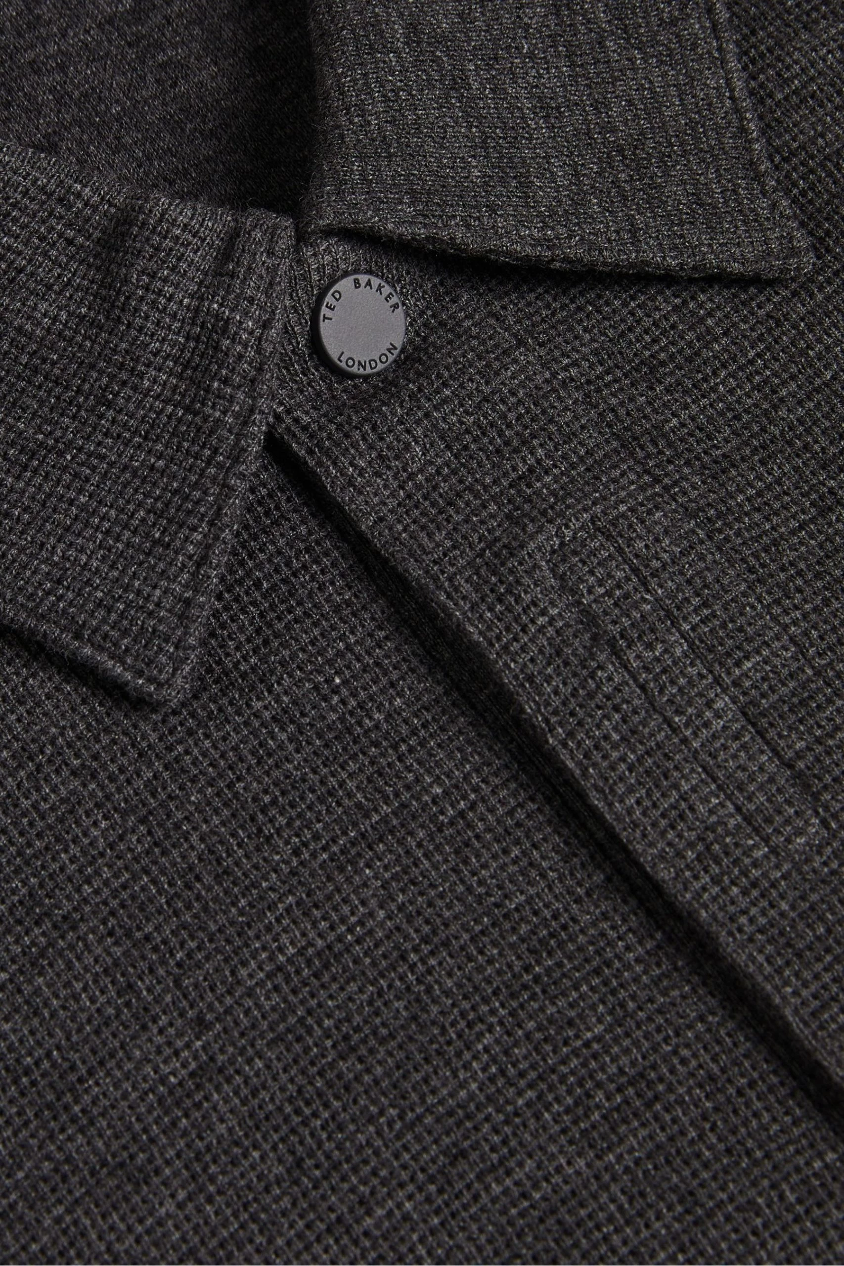 Ted Baker Grey Wavelo Long Sleeve Regular Fit Polo Shirt 7 Ted Baker Grey Wavelo Long Sleeve Regular Fit Polo Shirt - Image 5