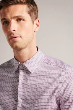 Ted Baker Pink Conifur Long Sleeve Circle Geo Printed Shirt 10 Ted Baker Pink Conifur Long Sleeve Circle Geo Printed Shirt -Ted Baker Shop D54426s3