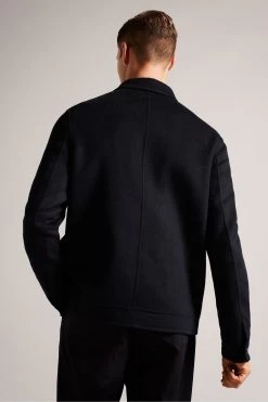 Ted Baker Navy Blue Sharpow Wool Collared Jacket -Ted Baker Shop D54429s2