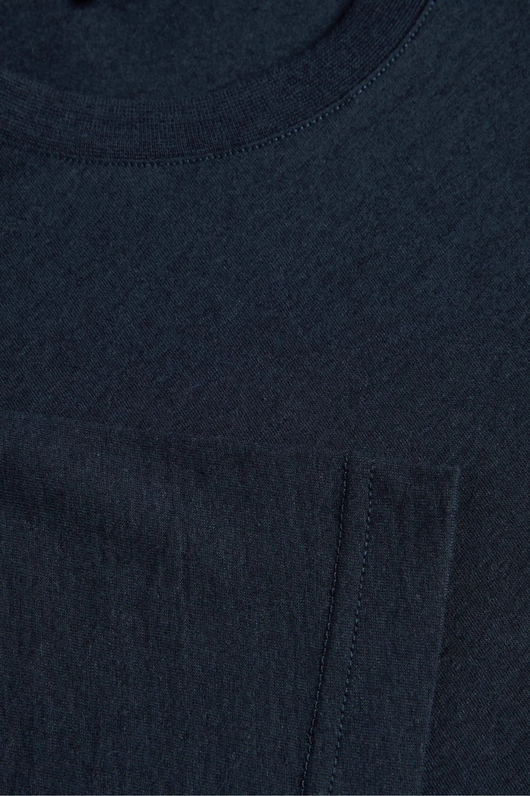 Ted Baker Zeppel Navy Blue Short Sleeve Cashmere Blend Regular T-Shirt 7 Ted Baker Zeppel Navy Blue Short Sleeve Cashmere Blend Regular T-Shirt - Image 5