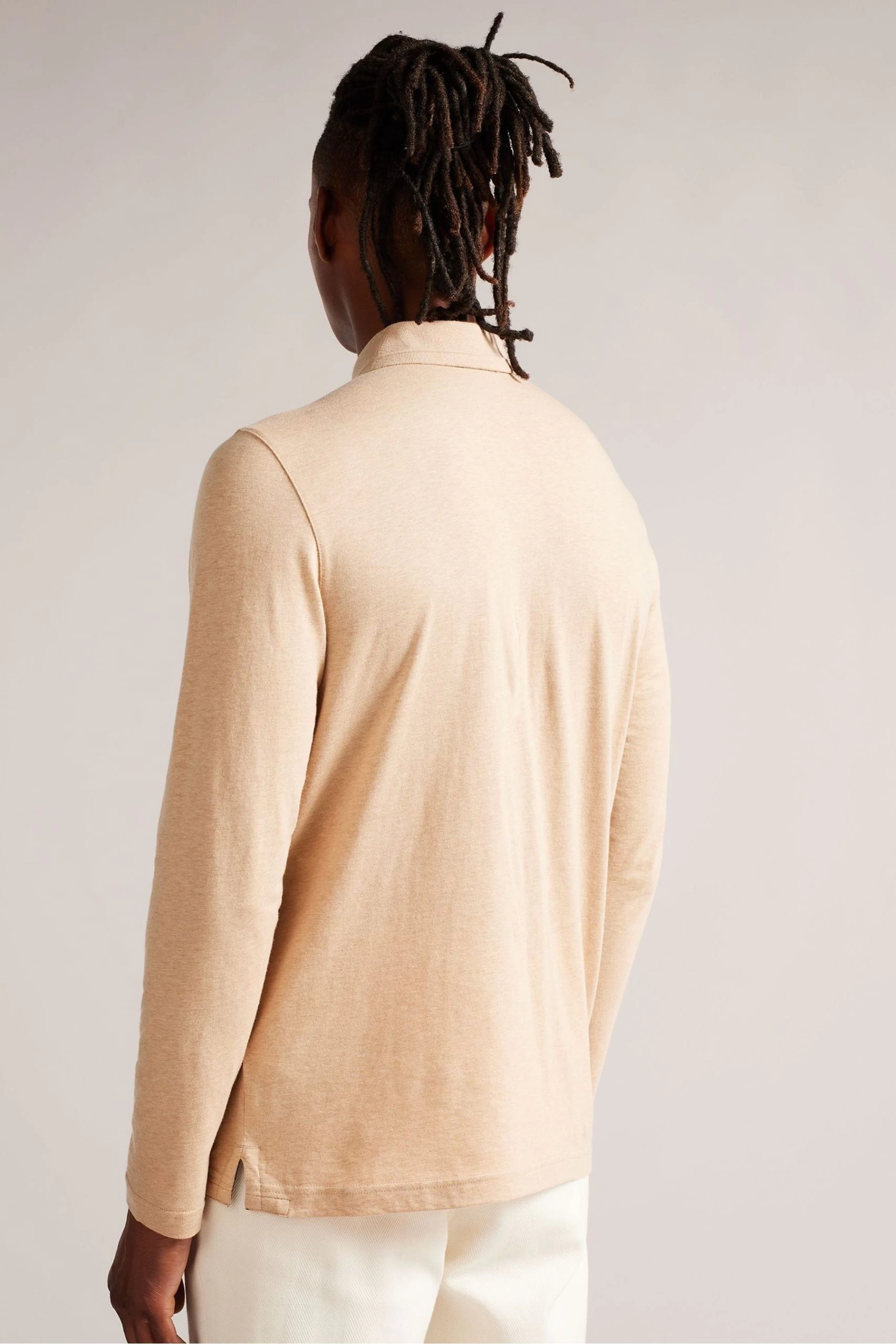 Ted Baker Animal Enio Long Sleeve Cashmere Blend Regular Polo Shirt 4 Ted Baker Animal Enio Long Sleeve Cashmere Blend Regular Polo Shirt - Image 2