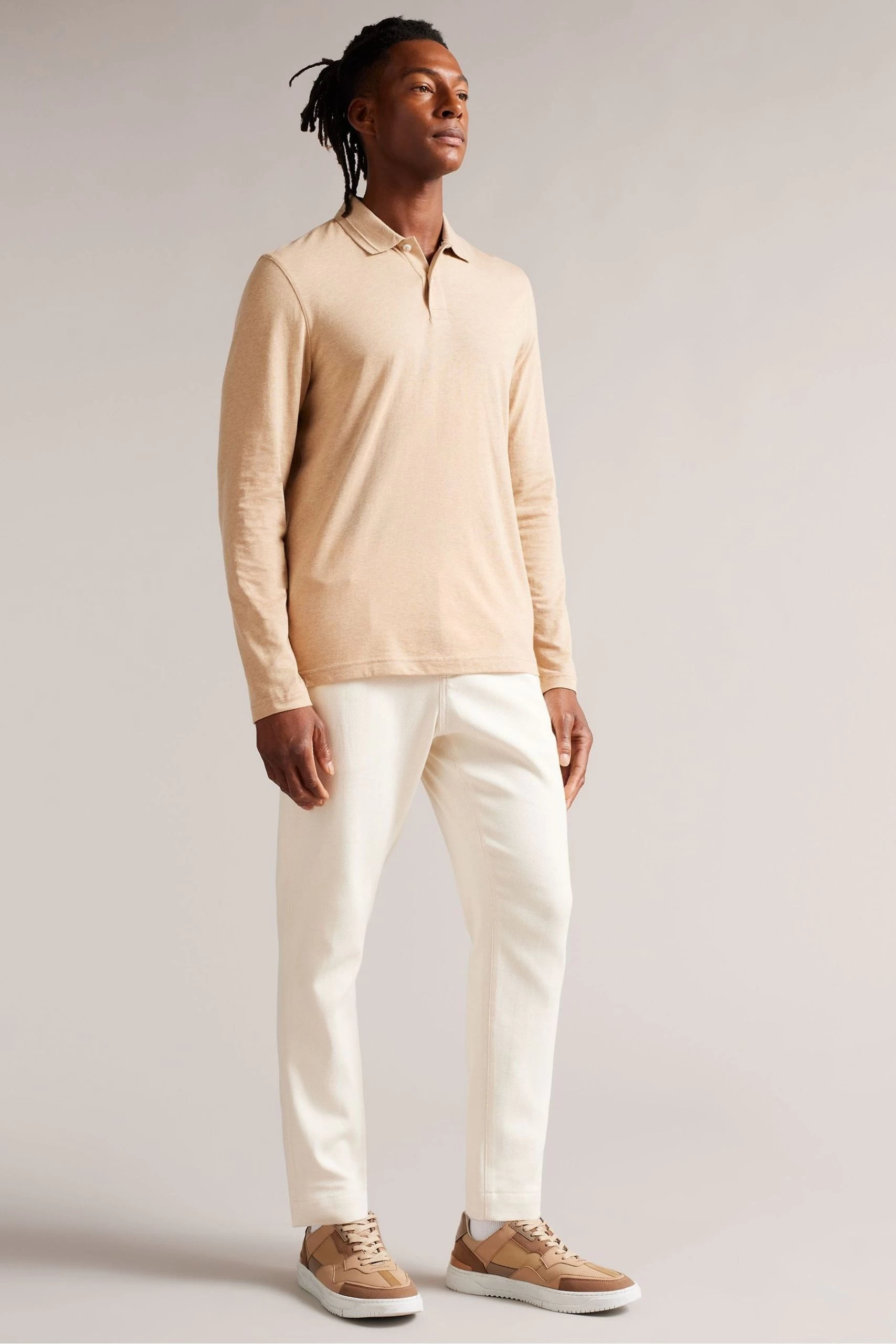 Ted Baker Animal Enio Long Sleeve Cashmere Blend Regular Polo Shirt 5 Ted Baker Animal Enio Long Sleeve Cashmere Blend Regular Polo Shirt - Image 3