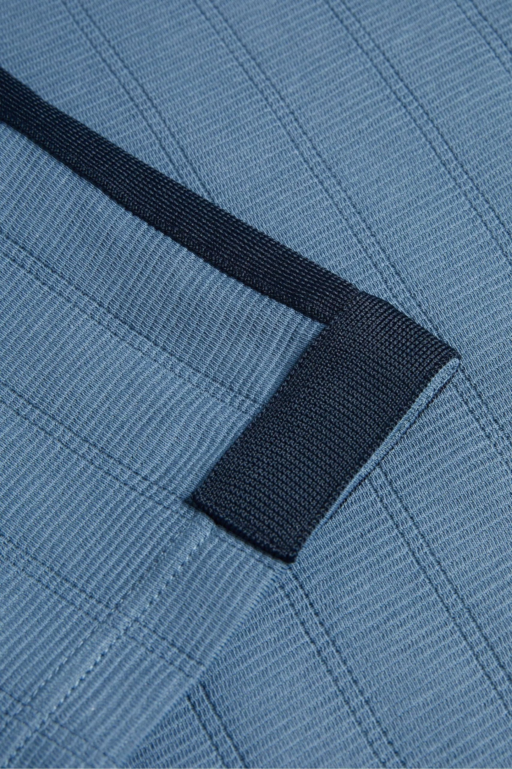 Ted Baker Blue Abloom Short Sleeve Regular Polo Shirt With Zip 8 Ted Baker Blue Abloom Short Sleeve Regular Polo Shirt With Zip - Image 6