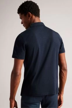 Ted Baker Polsden Navy Blue Short Sleeve Cashmere Blend Polo Shirt 8 Ted Baker Polsden Navy Blue Short Sleeve Cashmere Blend Polo Shirt -Ted Baker Shop D54435s2