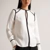 Ted Baker Serinia White Contrast Binding Blouse 2 Ted Baker Serinia White Contrast Binding Blouse -Ted Baker Shop D57130s