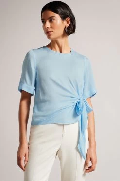 Ted Baker Blue Thaliya Integral Tie T-Shirt