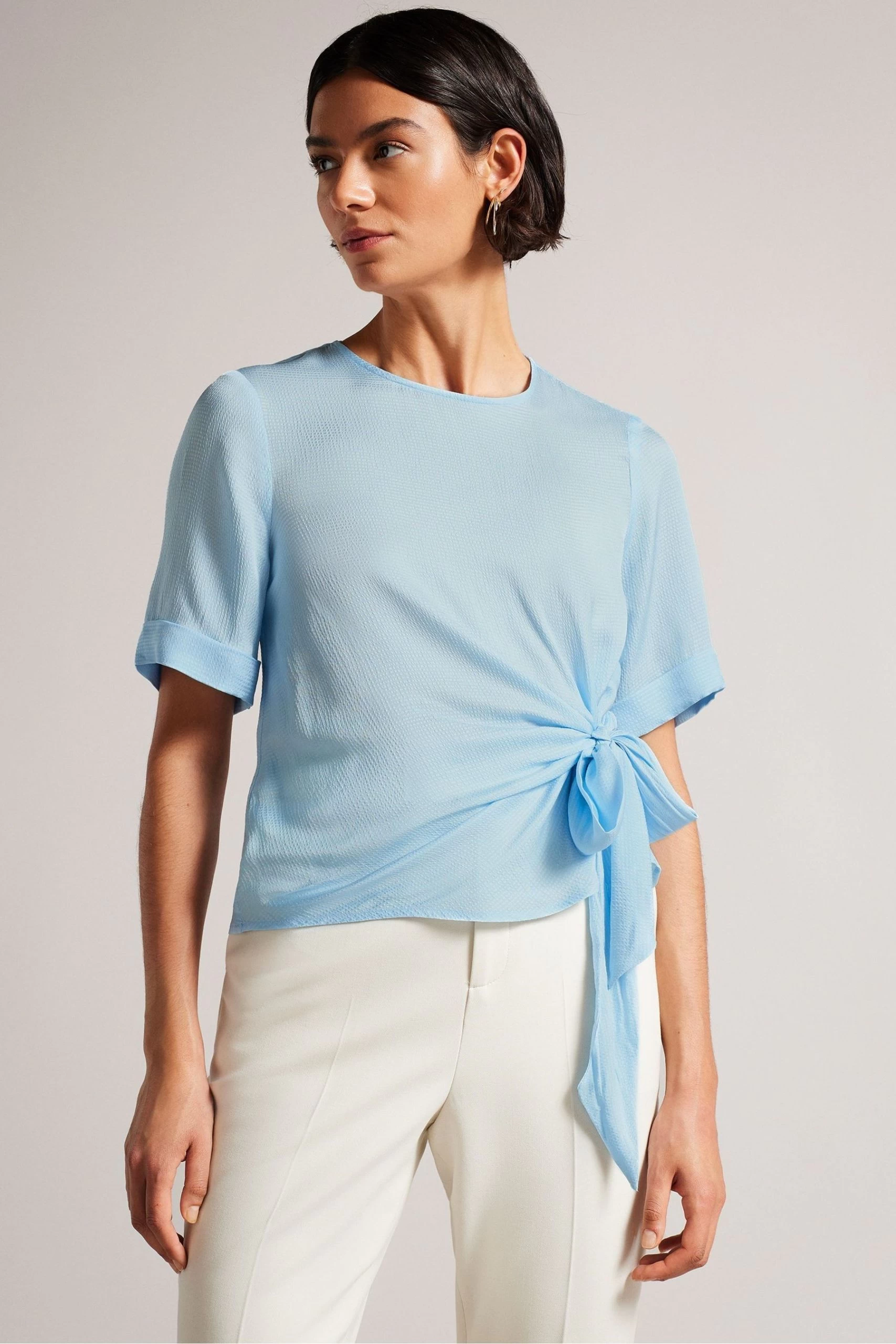 Ted Baker Blue Thaliya Integral Tie T-Shirt 3 Ted Baker Blue Thaliya Integral Tie T-Shirt