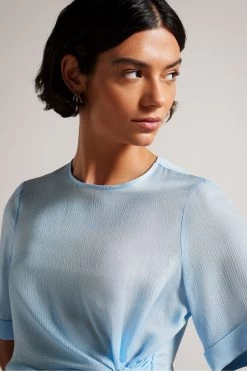 Ted Baker Blue Thaliya Integral Tie T-Shirt 8 Ted Baker Blue Thaliya Integral Tie T-Shirt -Ted Baker Shop D57131s3