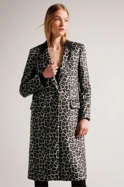 Ted Baker Leeroi Single Breasted Midi Length Black Coat 9 Ted Baker Leeroi Single Breasted Midi Length Black Coat -Ted Baker Shop D57139s3