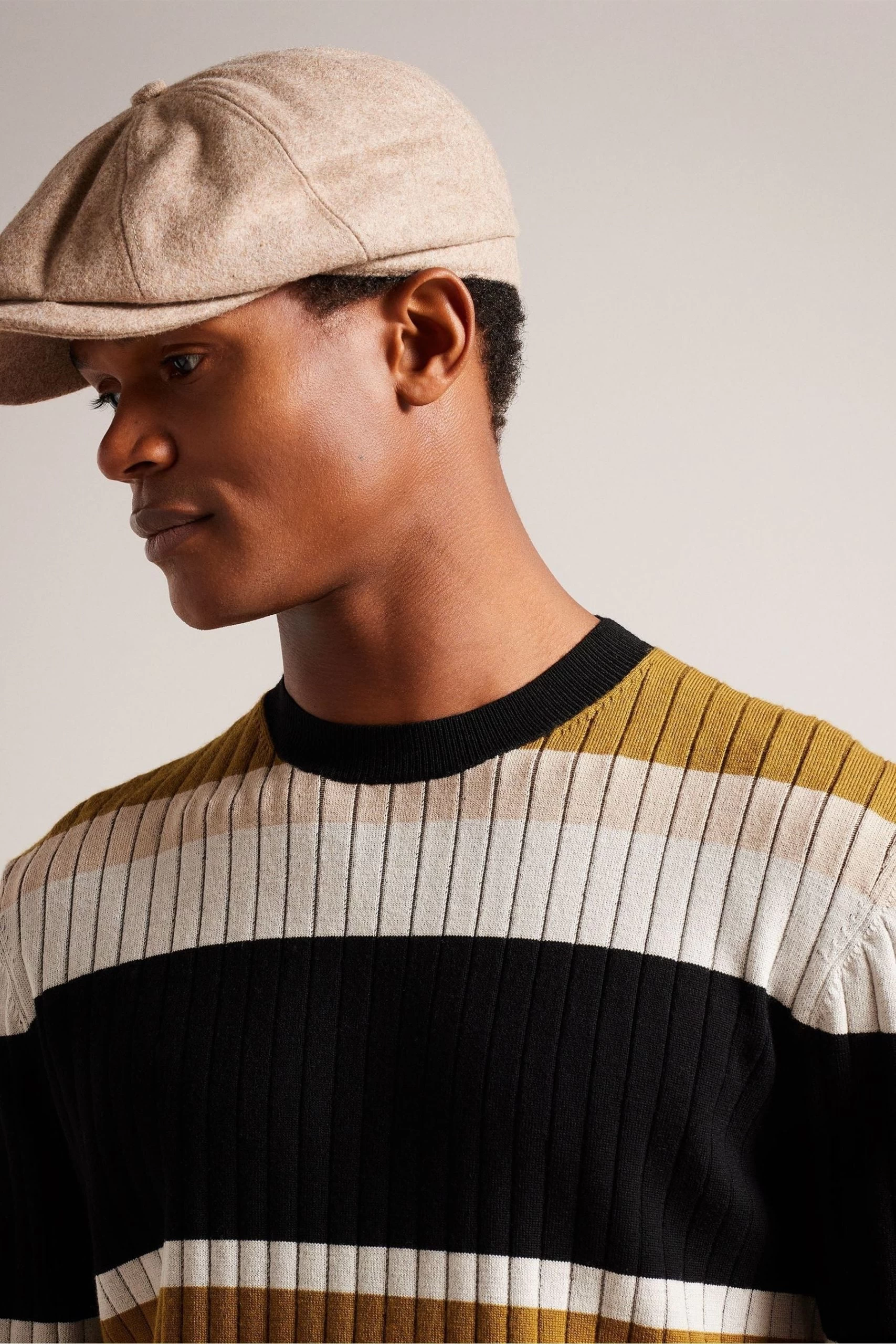 Ted Baker Natural Lucasss Camel Wool Mix Baker Cap 6 Ted Baker Natural Lucasss Camel Wool Mix Baker Cap - Image 4