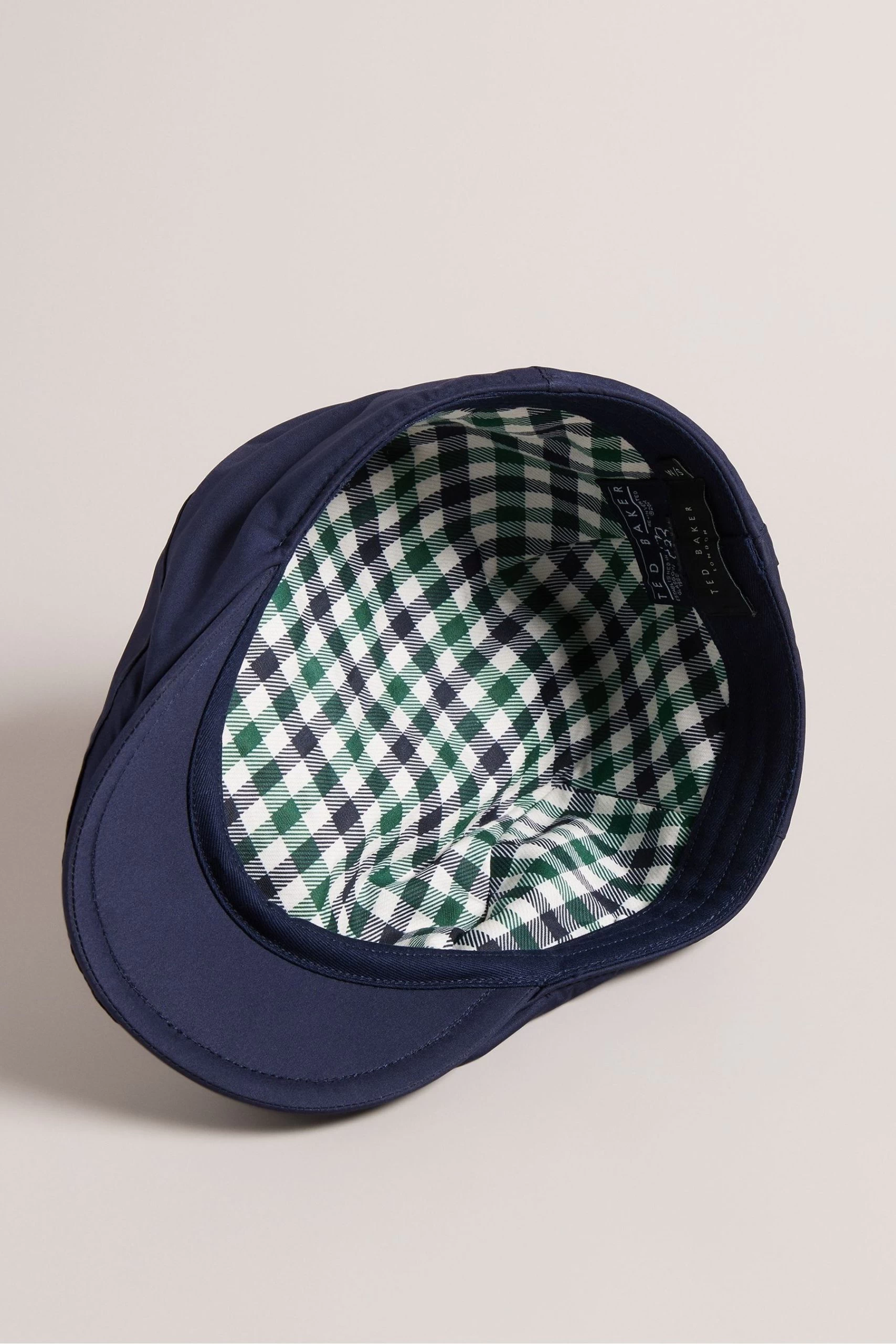 Ted Baker Blue Water Resistant Nylon Flat Cap 4 Ted Baker Blue Water Resistant Nylon Flat Cap - Image 2