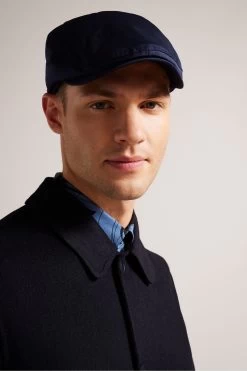Ted Baker Blue Water Resistant Nylon Flat Cap 9 Ted Baker Blue Water Resistant Nylon Flat Cap -Ted Baker Shop D57149s4