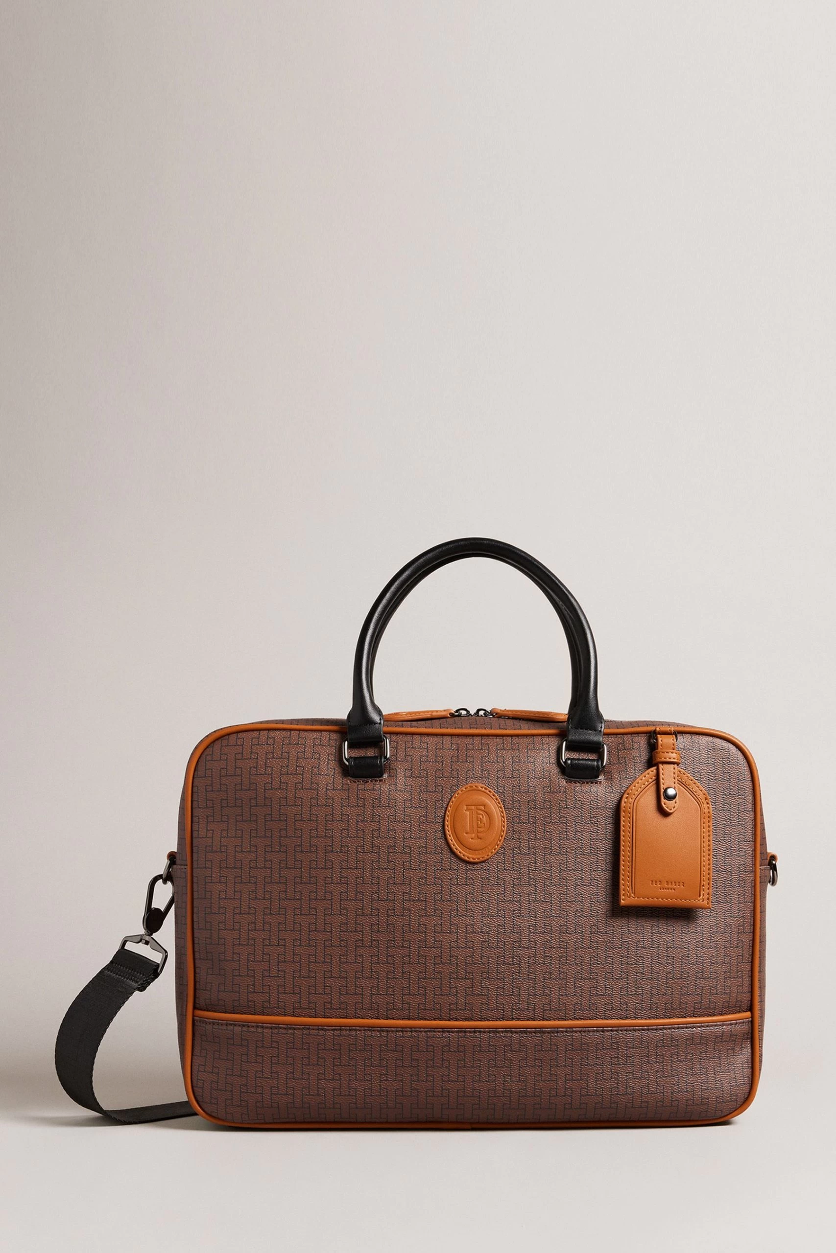 Ted Baker Traymon Monogram Document Brown Bag 3 Ted Baker Traymon Monogram Document Brown Bag