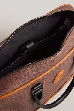 Ted Baker Traymon Monogram Document Brown Bag 9 Ted Baker Traymon Monogram Document Brown Bag -Ted Baker Shop D57152s4