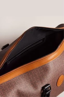 Ted Baker Traylen Brown Monogram Holdall Bag -Ted Baker Shop D57153s4