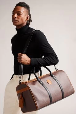 Ted Baker Traylen Brown Monogram Holdall Bag -Ted Baker Shop D57153s5