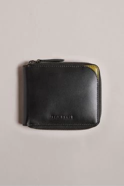 Ted Baker Finnie Black Corner Detail Zip Around Wallet