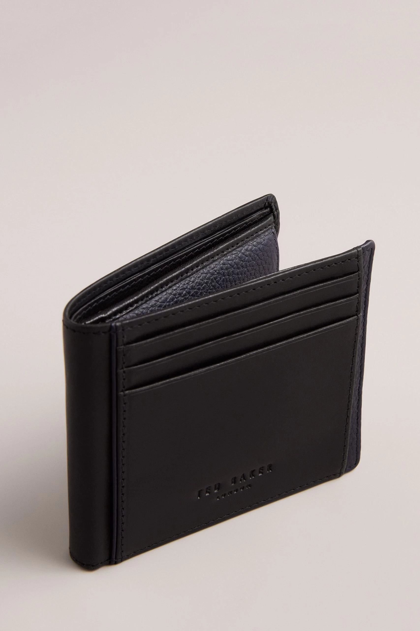 Ted Baker Finliy Black Waxy Leather Bifold Wallet 6 Ted Baker Finliy Black Waxy Leather Bifold Wallet - Image 4