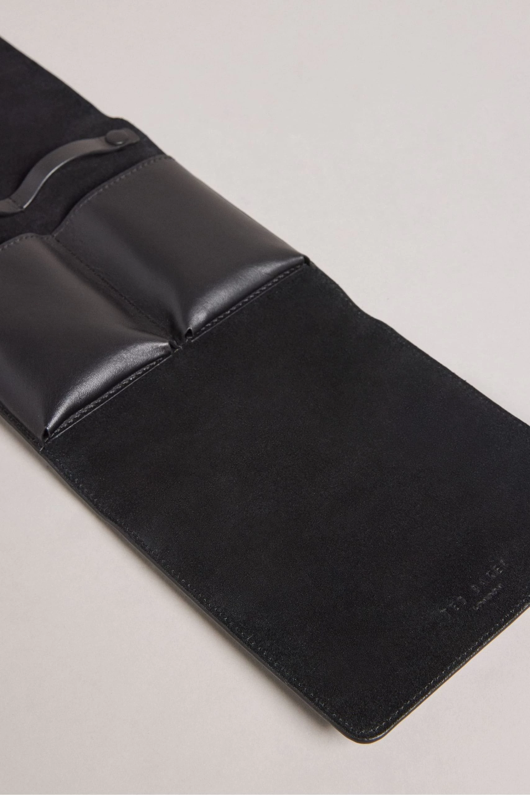 Ted Baker Watched Black House Check Watch Roll Belt 5 Ted Baker Watched Black House Check Watch Roll Belt - Image 3