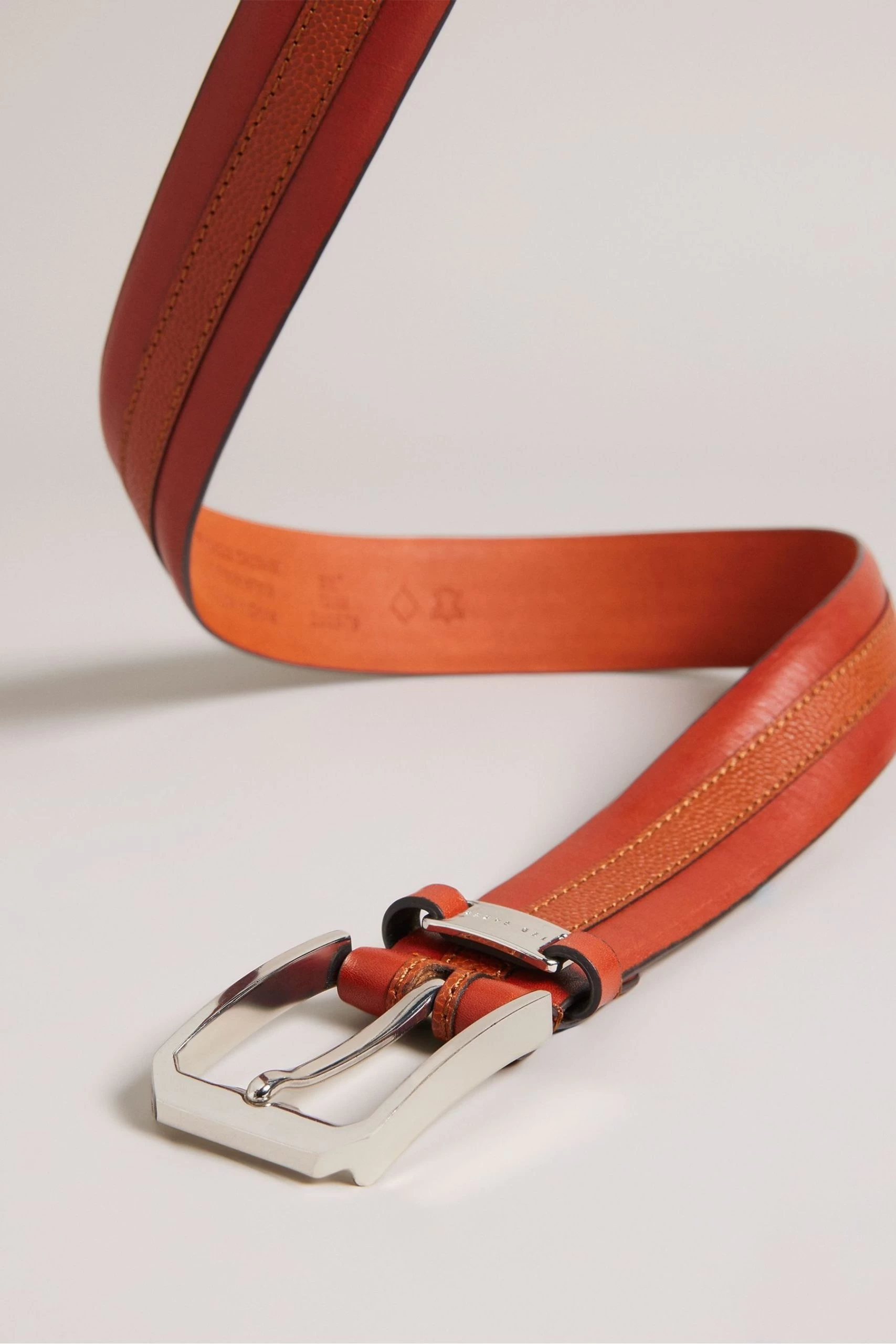 Ted Baker Natural Siymon Tan Caviar And Smooth Leather Belt 4 Ted Baker Natural Siymon Tan Caviar And Smooth Leather Belt - Image 2