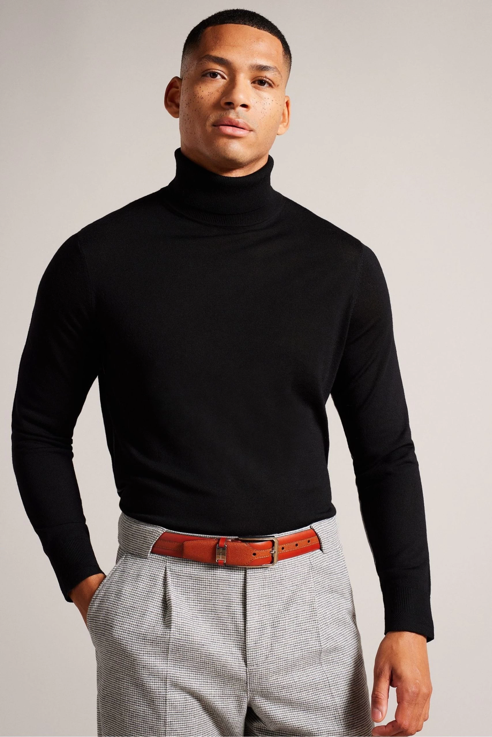 Ted Baker Natural Siymon Tan Caviar And Smooth Leather Belt 6 Ted Baker Natural Siymon Tan Caviar And Smooth Leather Belt - Image 4