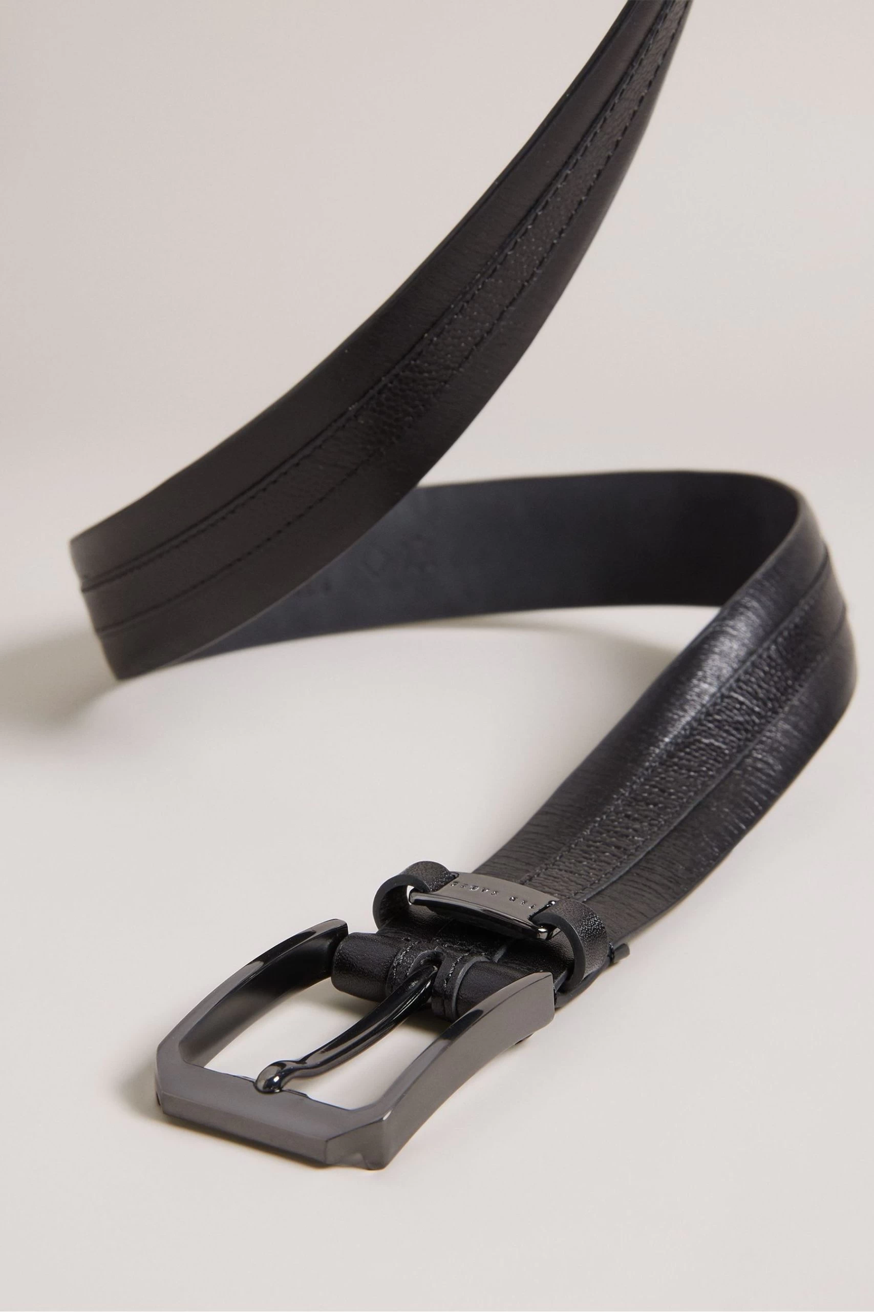 Ted Baker Siymon Caviar And Smooth Leather Black Belt 4 Ted Baker Siymon Caviar And Smooth Leather Black Belt - Image 2