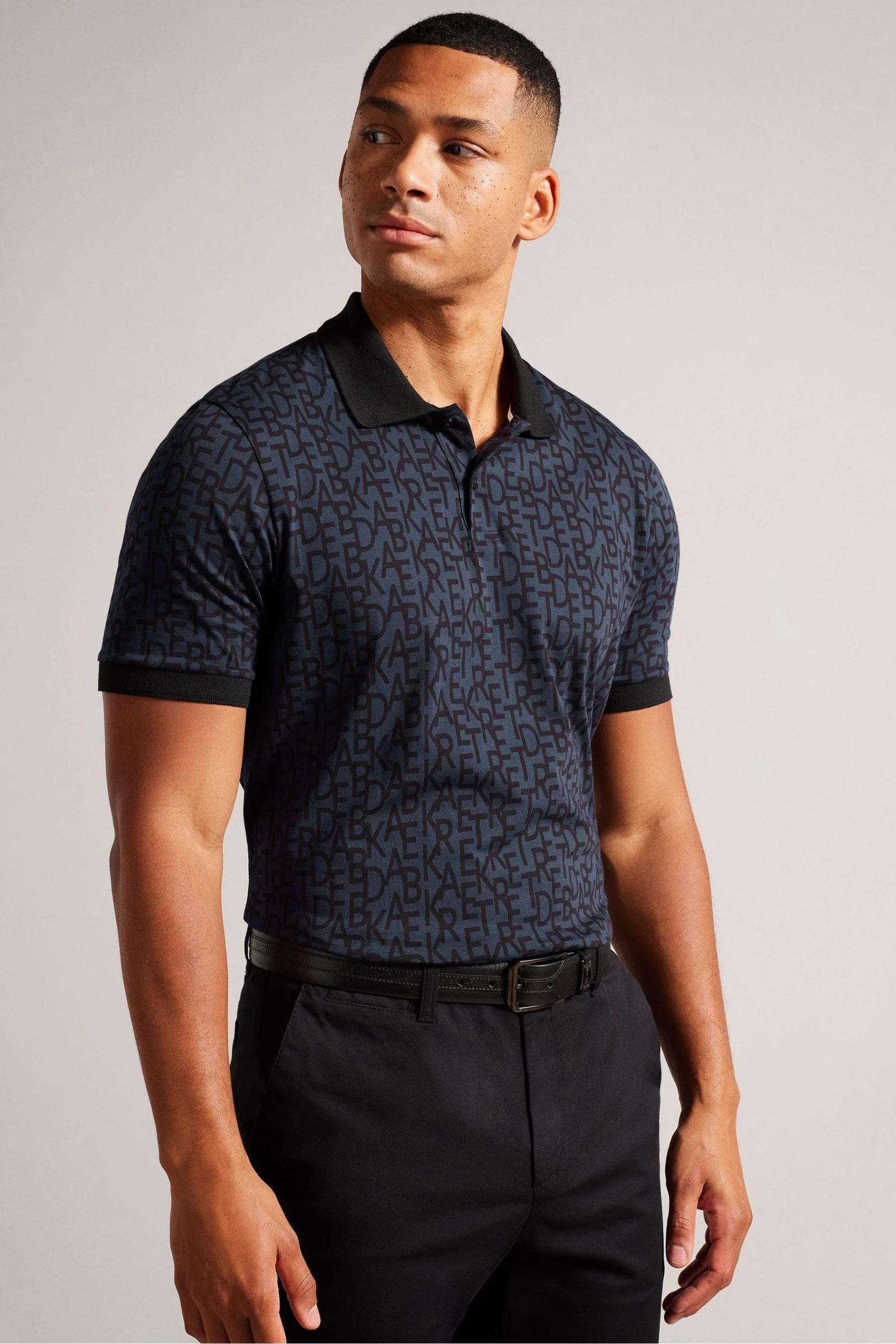 Ted Baker Siymon Caviar And Smooth Leather Black Belt 6 Ted Baker Siymon Caviar And Smooth Leather Black Belt - Image 4