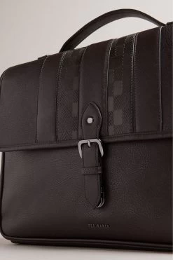 Ted Baker Wayvees House Check Pu Brown Satchel -Ted Baker Shop D57171s4