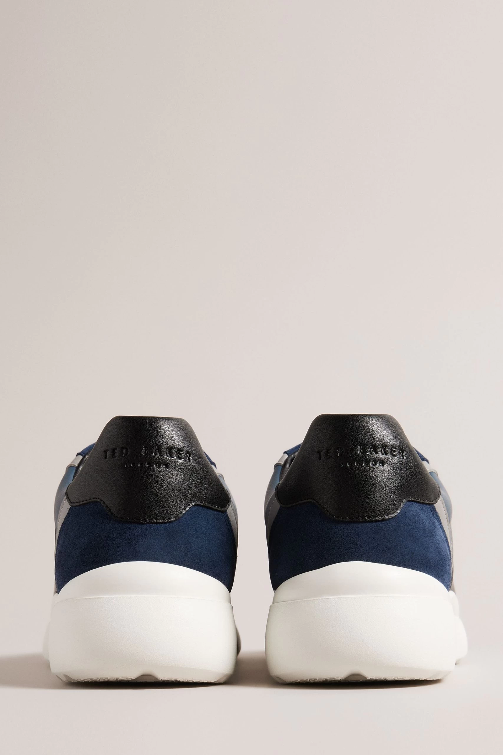 Ted Baker Blue Cecyle Leather And Suede Sneakers 5 Ted Baker Blue Cecyle Leather And Suede Sneakers - Image 3