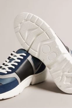 Ted Baker Blue Cecyle Leather And Suede Sneakers 10 Ted Baker Blue Cecyle Leather And Suede Sneakers -Ted Baker Shop D57172s4