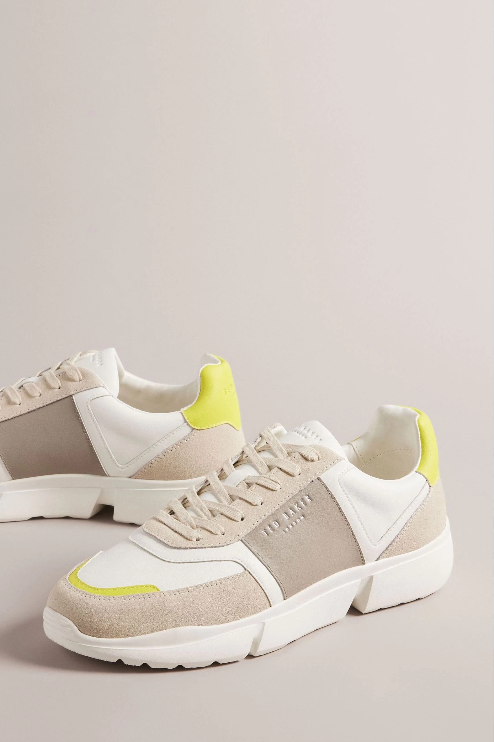 Ted Baker Green Cecyle Leather And Suede Sneakers 4 Ted Baker Green Cecyle Leather And Suede Sneakers - Image 2