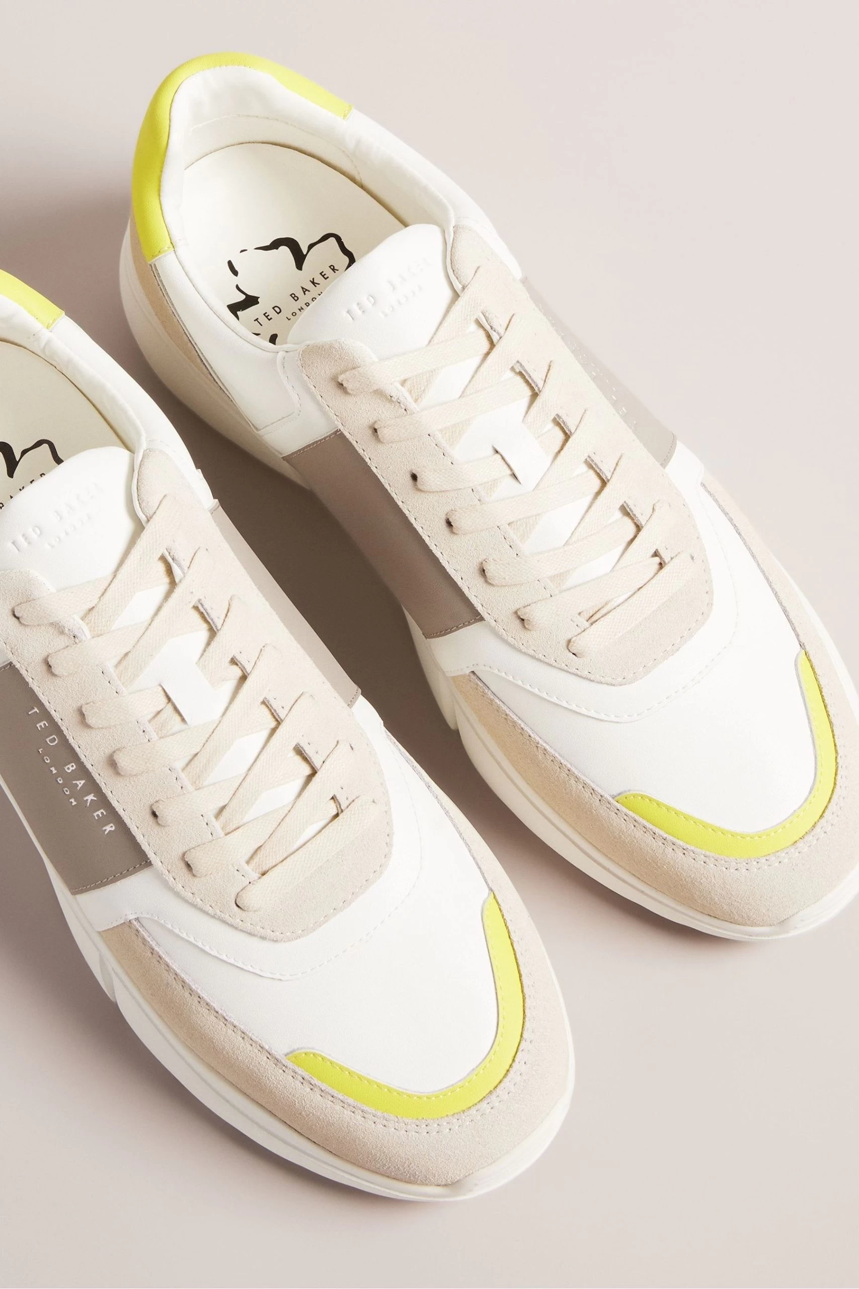 Ted Baker Green Cecyle Leather And Suede Sneakers 5 Ted Baker Green Cecyle Leather And Suede Sneakers - Image 3