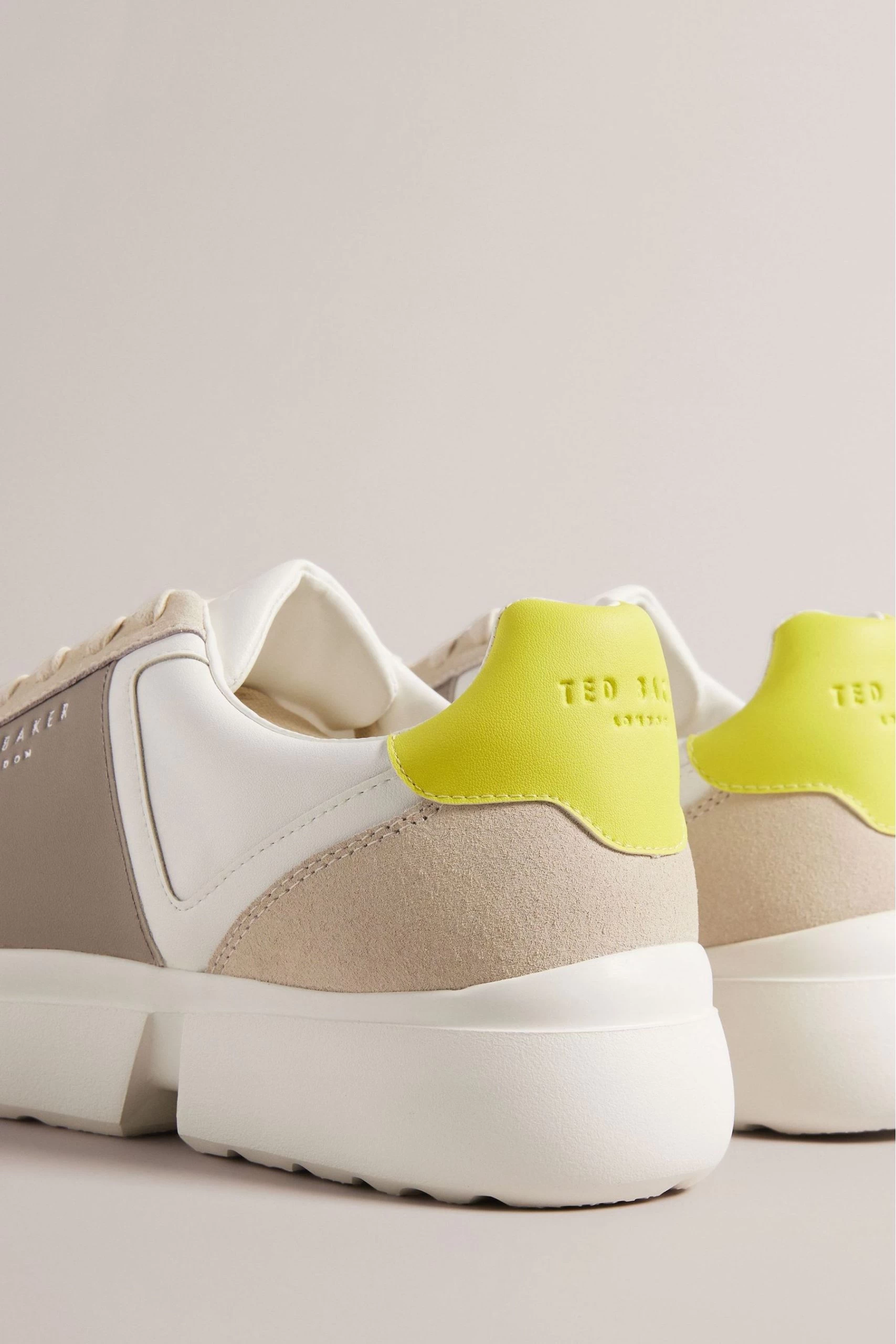 Ted Baker Green Cecyle Leather And Suede Sneakers 6 Ted Baker Green Cecyle Leather And Suede Sneakers - Image 4
