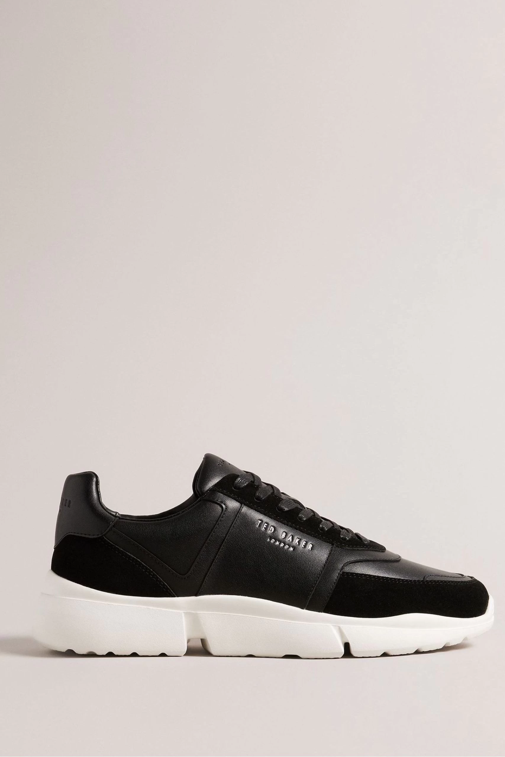 Ted Baker Cecyle Black Leather And Suede Sneakers 3 Ted Baker Cecyle Black Leather And Suede Sneakers