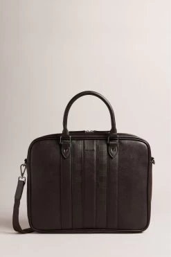 Ted Baker Waymon House Check Pu Brown Document Bag