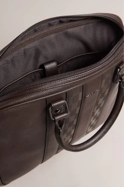 Ted Baker Waymon House Check Pu Brown Document Bag 9 Ted Baker Waymon House Check Pu Brown Document Bag -Ted Baker Shop D57177s3