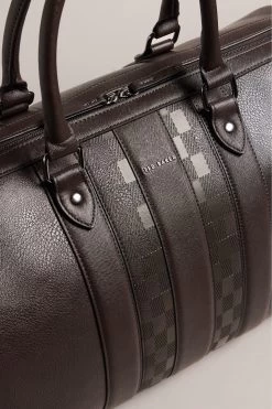 Ted Baker Waylin House Check Pu Brown Holdall 9 Ted Baker Waylin House Check Pu Brown Holdall -Ted Baker Shop D57178s3