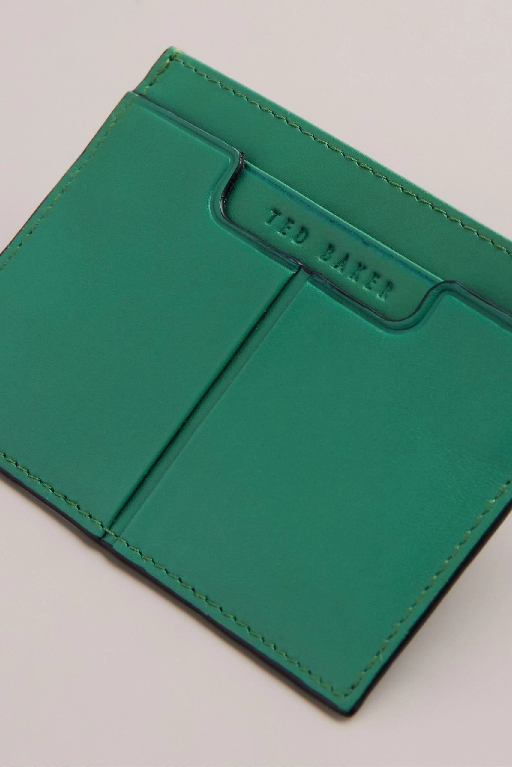 Ted Baker Green Samise Leather Card Holder 5 Ted Baker Green Samise Leather Card Holder - Image 3
