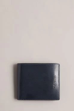 Ted Baker Blue Sammed Folded Leather Wallet