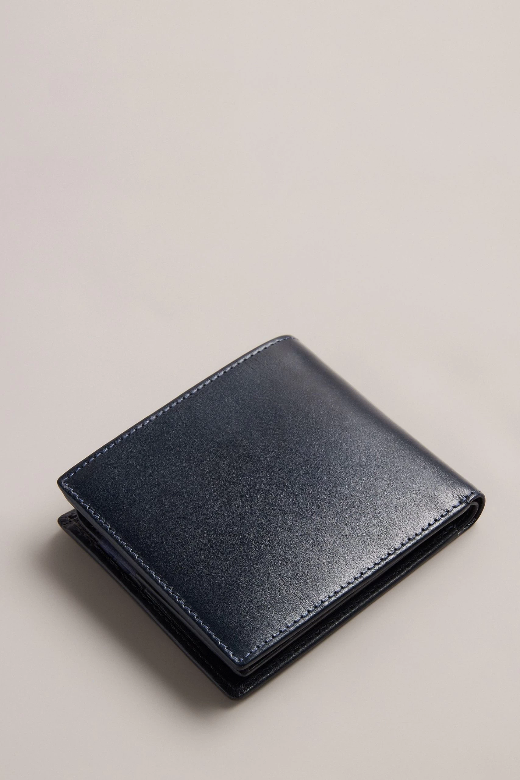 Ted Baker Blue Sammed Folded Leather Wallet 5 Ted Baker Blue Sammed Folded Leather Wallet - Image 3