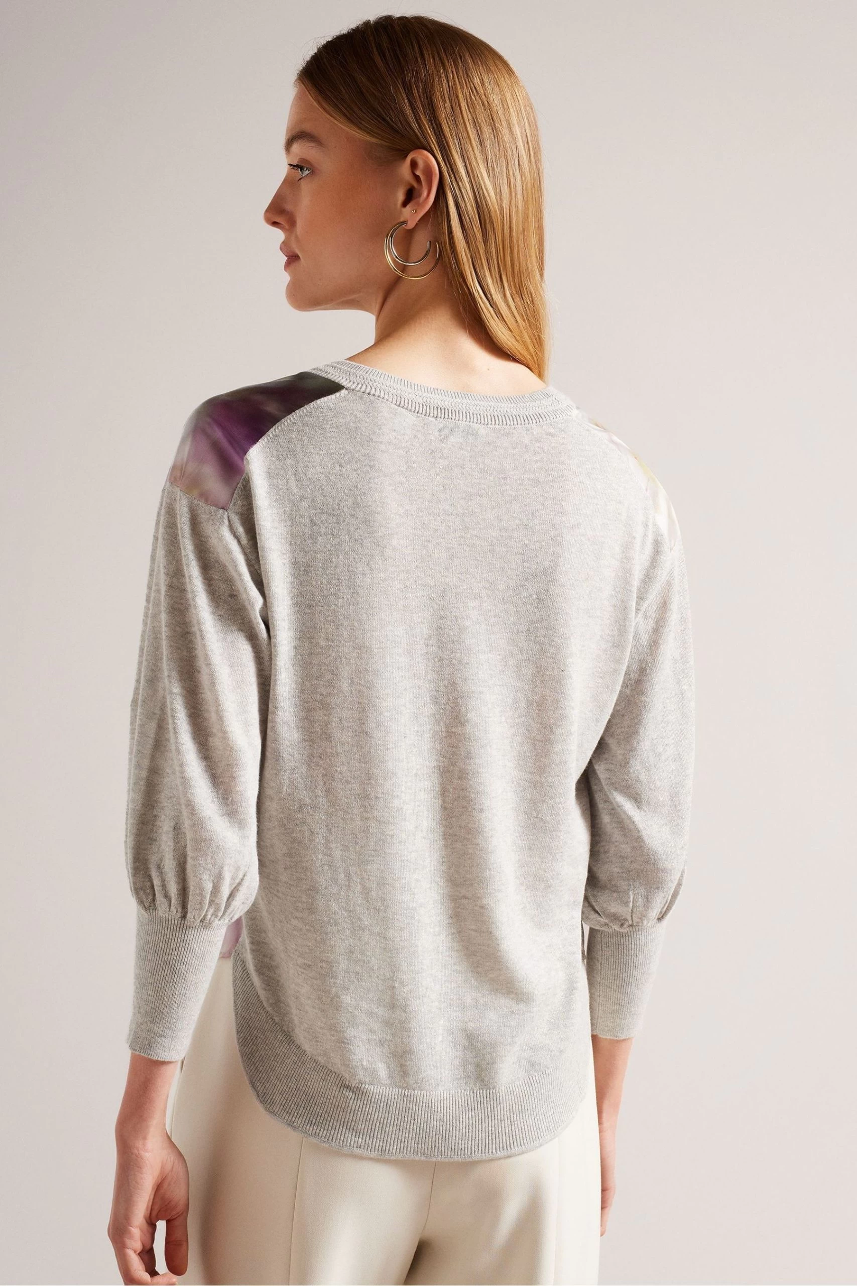 Ted Baker Green Beatric Woven Front Jumper With Sleeve Detail 4 Ted Baker Green Beatric Woven Front Jumper With Sleeve Detail - Image 2