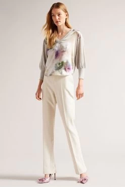 Ted Baker Green Beatric Woven Front Jumper With Sleeve Detail 9 Ted Baker Green Beatric Woven Front Jumper With Sleeve Detail -Ted Baker Shop D57187s3