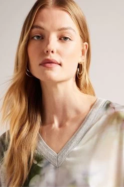 Ted Baker Green Beatric Woven Front Jumper With Sleeve Detail 10 Ted Baker Green Beatric Woven Front Jumper With Sleeve Detail -Ted Baker Shop D57187s4