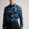 Ted Baker Blue Altlo Floral Print Shirt 1 Ted Baker Blue Altlo Floral Print Shirt -Ted Baker Shop D57307s