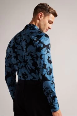 Ted Baker Blue Altlo Floral Print Shirt 8 Ted Baker Blue Altlo Floral Print Shirt -Ted Baker Shop D57307s2