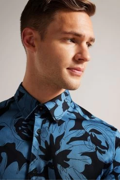 Ted Baker Blue Altlo Floral Print Shirt 9 Ted Baker Blue Altlo Floral Print Shirt -Ted Baker Shop D57307s3