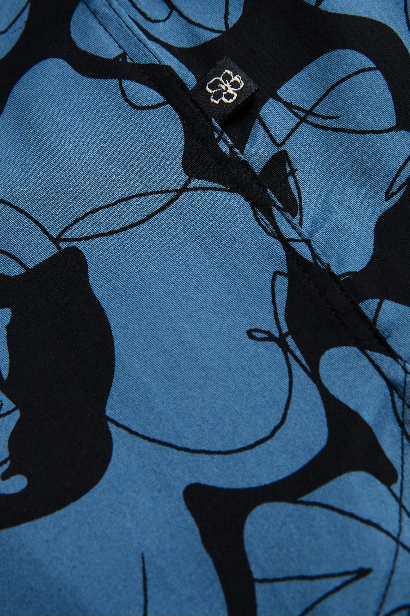 Ted Baker Blue Altlo Floral Print Shirt 7 Ted Baker Blue Altlo Floral Print Shirt - Image 5