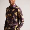 Ted Baker Sleven Watercolour Print Black Shirt 2 Ted Baker Sleven Watercolour Print Black Shirt -Ted Baker Shop D57308s