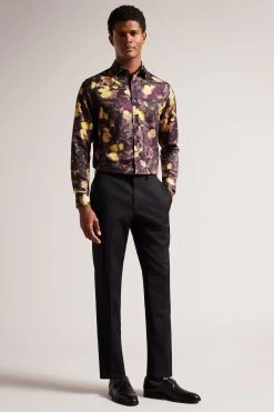 Ted Baker Sleven Watercolour Print Black Shirt 9 Ted Baker Sleven Watercolour Print Black Shirt -Ted Baker Shop D57308s3