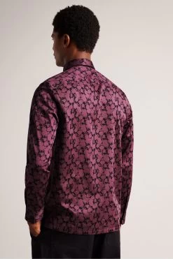 Ted Baker Red Comlee Long Sleeve Floral Print Shirt 8 Ted Baker Red Comlee Long Sleeve Floral Print Shirt -Ted Baker Shop D57309s2